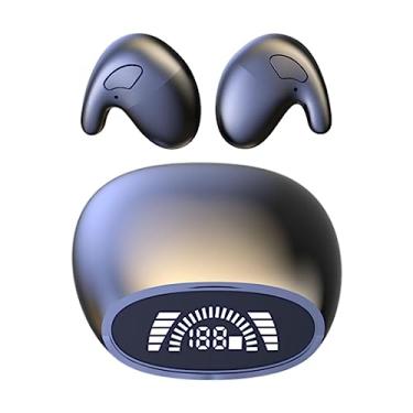 Imagem de de ouvido sem fio de ouvido esportivos Display de LED Redução de ruído Pequenos de ouvido para dormir de ouvido para dormir, PRETO