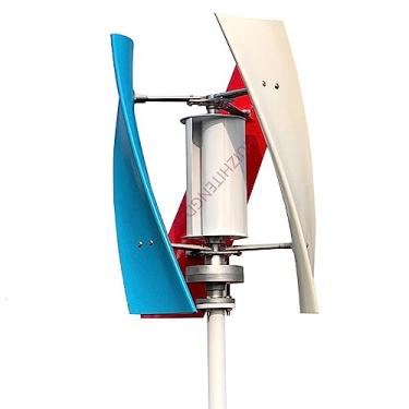 Imagem de Gerador de turbina eólica vertical, 220V 12000W Home com controlador silencioso gerador de turbinas eólicas vertical de três lâminas adequado para iluminação de jardim do pátio,48v