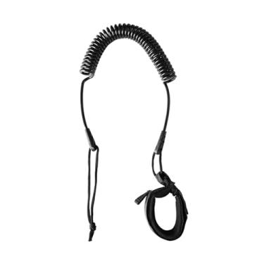 Imagem de BYNNIX Trela de prancha de remo de pé para prancha de surfe, trelas de substituição em espiral SUPs corda de perna para shortboard longboards prancha de remo trela de água engrenagem ajustável no tornozelo