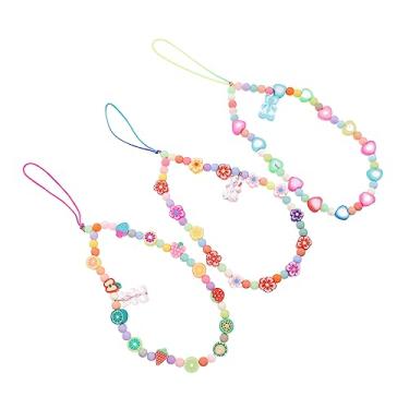 Imagem de OSALADI 3 Pecas Corrente De Celular Cordão De Pulso Para Telefone Encantos De Telefone Pulseira Pulseira Adorável Cordão De Telefone Câmera Argila De Polímero Alça De Pulseira