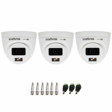 Imagem de Kit 03 Câmeras Intelbras VHD 1220 D G7 Full Color Interna e Externa com Alta Definição Full HD 1080p Visão Noturna 20m + Conectores