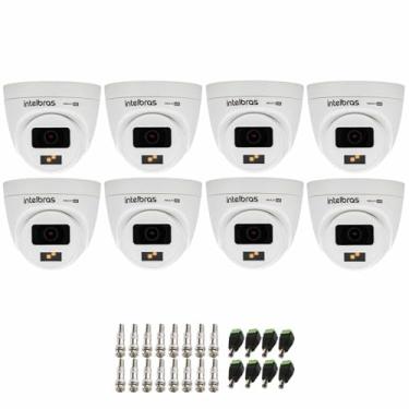 Imagem de Kit 08 Câmeras Intelbras VHD 1220 D G7 Full Color Interna e Externa com Alta Definição Full HD 1080p Visão Noturna 20m + Conectores