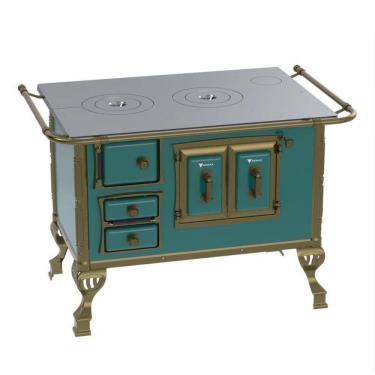 Imagem de Fogao a Lenha N 2 Colonial Turquesa Sem Tampa