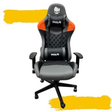 Imagem de Cadeira Escritório Gamer WAR WGC300 (Laranja/Cinza/Preta)