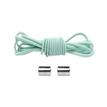 Imagem de No Tie Shoe Laces Shoes Round Shoelaces For Sneakers Rubber Elastic Laces Without Ties Kids Adult Shoe Lace Rubber Bands(Light green)