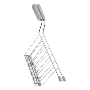 Imagem de Ioensy Suporte para fatia de pão, grelha, aquecimento, forno, utensílios de cozinha, resistente, torradeira, prateleira de pão para grelhar, assar em casa, cinza