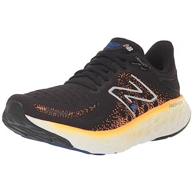 Imagem de New Balance Fresh Foam X 1080 V12 Tênis de corrida masculino, Preto/calêndula quente, 39