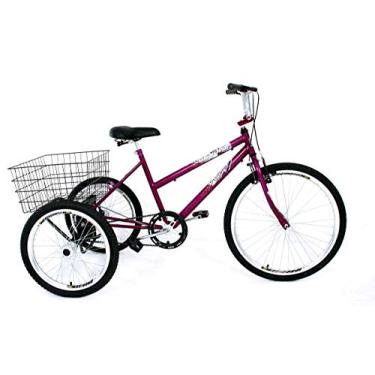 Imagem de Bicicleta Triciclo Luxo Aro 26 Completo Violeta