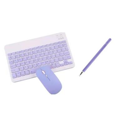 Imagem de Teclado E Mouse Bluetooth + Caneta Touch Ponta Fina Para Tablet Samsun