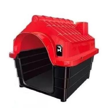 Imagem de Casa Cachorro Pequeno Raça Plástico Desmontável N2 Vermelho - MecPet