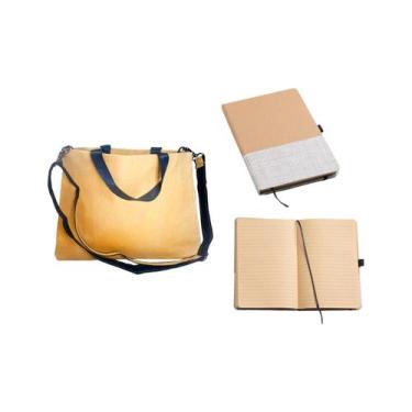 Imagem de Kit Eco Style: Bolsa e Caderno Kraft - CAN.U.DO