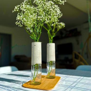 Imagem de kit 2 vasinhos decorativos enfeites de jardim home quarto - Multitudo 