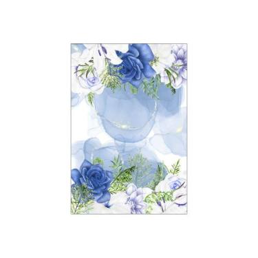 Imagem de Painel De Festa Vertical 1,50 x 2,20 - 15 Anos Floral Azul 149 - Via C