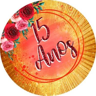 Imagem de Painel Redondo C/ Elástico 1,50m 15 Anos - Fadrix