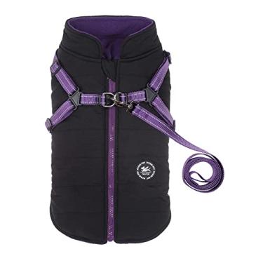 Imagem de Jaqueta Norbi Pet quente para cães pequenos colete com coleira para filhotes de inverno 2 em 1 roupa para clima frio