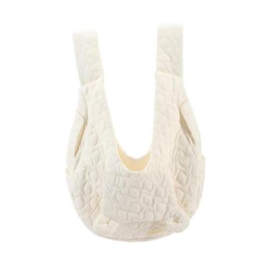 Imagem de Gralara Pet Chest Bag Puppy Mochila Respirável Moda Versátil Decorativo Prático Confortável Mochila Transportadora de Gatos Pets Pack, Bege