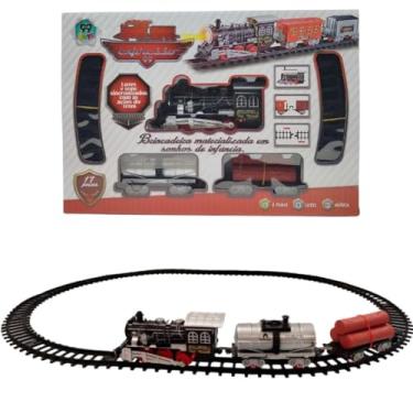 Imagem de Trem Expresso 99 com Luzes, Sons e 17 Peças - Brinquedo Nostálgico e Divertido