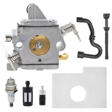 Imagem de NIMTEK Carburador com filtro de ar, filtro de combustível, vela de ignição para motosserras STIHL MS170 MS180 017 018, substitui #1130-120-0603