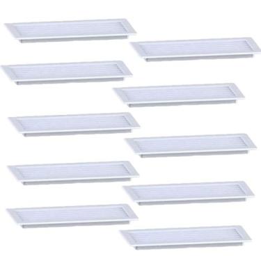 Imagem de Kit 10 Grades Ventilação Retangular Encaixe 26x9,5cm Exaus - MARELAGO
