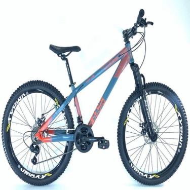 Imagem de Bicicleta Vikingx Aro 26 X-35 Vmaxx Câmbios Shimanos 21v Azul Petróleo