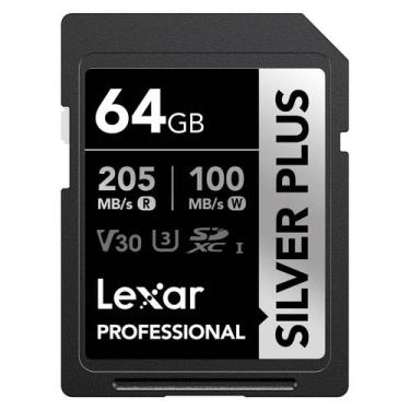 Imagem de Cartão De Memória Sdxc Lexar 64gb 205mb/s Uhs-i - Série Silver Plus