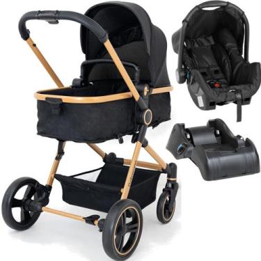 Imagem de Carrinho de Bebe Moises Bebe Conforto Base Galzerano Ivy Gold