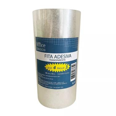 Imagem de Office Basics Fita Adesiva Transparente 48mm x 48m - Aderência Confiável