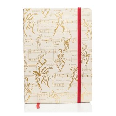 Imagem de HARLEM CANDLE CO. - Leather Notebook - 300 Lined Pages Ode to Josephine Journal - Perfect for Poets, Travel - Cream and Gold (8.5" x 6")