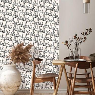 Imagem de Papel de Parede Vinil Autocolante Elegance Faces - Inove Papéis de Par
