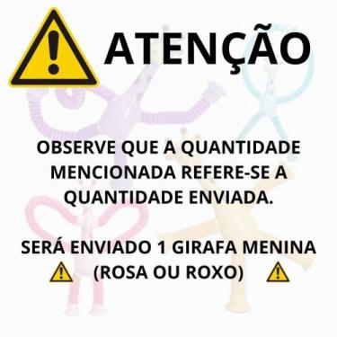 Imagem de Kit 4 girafas estica e gruda melman pop it tubo tiktok com luz brinque