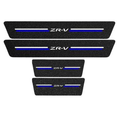 Imagem de Kit Soleira Protetora Porta Premium Blue PVC ZR-V 2023 2024 - Jhow Ade