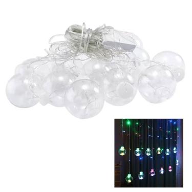 Imagem de Pisca Pisca 12 Bolas Natal Natalino Super Led 3 Metros Controle 8 Modos Iluminaçao Arvore De Natal