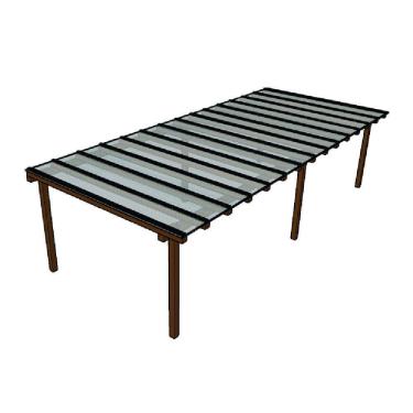 Imagem de Kit Policarbonato Cristal 4mm 7,00m X 3,00m - Perfis Naturais