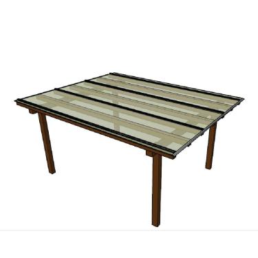 Imagem de Kit Policarbonato Cristal 4mm 3,00m X 4,00m - Perfis Naturais