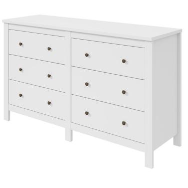 Imagem de Cômoda Maggiore 6 Gavetas Com Estilo Retrô Móveis Lopas Branco