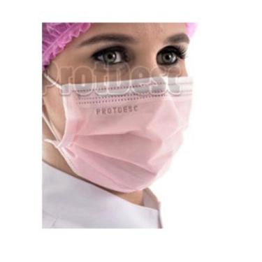 Imagem de Mascara tipo cirúrgica protdesc cor de rosa ( cx 50pç ), Rosa