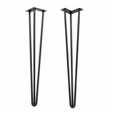 Imagem de 2 Pés De Ferro Hairpin Legs Apenas 2 Unidades 90cm - UP Box