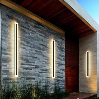 Imagem de Arandela Linear LED 25W 60cm 3 Temperaturas – Iluminação de Parede para Sala e Quarto – Luz Decorativa Bivolt Slim Moderna com 3000K 4000K 6500K