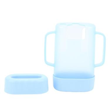 Imagem de Fafeicy Suporte para Bolsa de Alimentos à Prova de Aperto, Suporte de Caixa de Suco de bebê Com Fácil Alça de Punho à Prova de Vazamento de Tampa Segura para o Seguro de Microondas Auto (Azul)