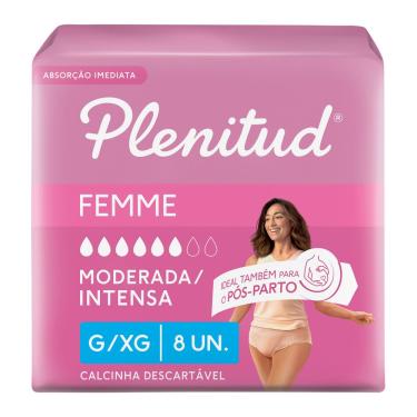 Imagem de Roupa Íntima Plenitud Femme Incontinência Moderada a Intensa G/XG 8 Unidades