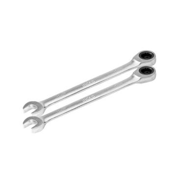 Imagem de Kit 2 Chaves Combinadas Catraca 15mm Ingco Aço CR-V