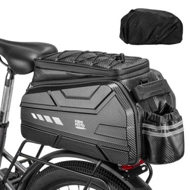 Imagem de KEMIMOTO Bolsa rígida de EVA de 40 L, bolsa traseira atualizada com capa à prova d'água, porta-malas de bicicleta com isolamento multicamadas para viagens ao ar livre