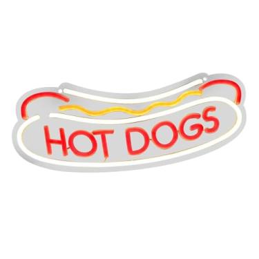 Imagem de Dualoai Placas de Comida, Luz Noturna, Luminária Ambiente, Iluminação Decorativa, Luz LED para Comida, Placas de Decoração de Parede para Decoração, Cachorros-quentes