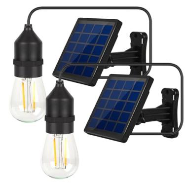 Imagem de Lâmpadas solares para exterior, luz solar do crepúsculo ao amanhecer, à prova d'água ao ar livre com cabo de 2,5 m, luzes de suspensão de substituição portátil para DIY, interior, galinheiro, poste