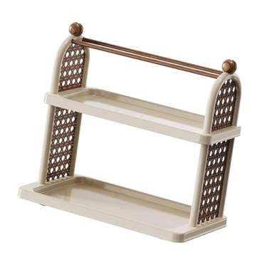 Imagem de Ｂｅｓｇａ Suporte para Canecas de Café, Porta-copos, Porta-canecas, Suporte para Presentes, Decoração, Banheiro, Organizador de Cosméticos para Mesa, Café, Escr, Creme Branco 2 Camadas, Tamanho real
