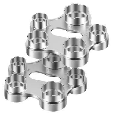 Imagem de ZJRDYYK Ferramenta de remoção de aerador de torneira, pacote com 2, prata, chave aeradora de torneira, chave inglesa, 86 × 85 × 1,9 mm, aeradores de torneira e adaptadores