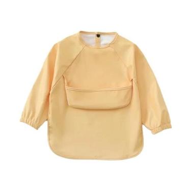 Imagem de Babador Impermeável E De Fácil Limpeza Para Crianças Com Mangas Longas