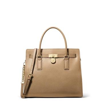 Imagem de Michael Kors Bolsa grande Hamilton, ferragens douradas/couro urbino/casca