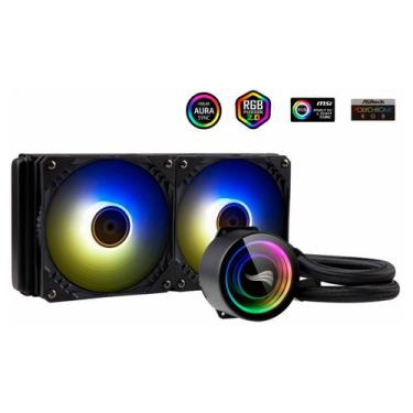 Imagem de Water Cooler Argb Duplo Para Processador Am4 120mm x 270mm PC Gamer - 