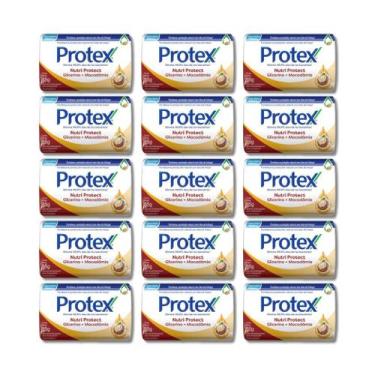 Imagem de Kit 15 Sabonetes Protex Nutri Protect Glicerina Macadâmia 85g
